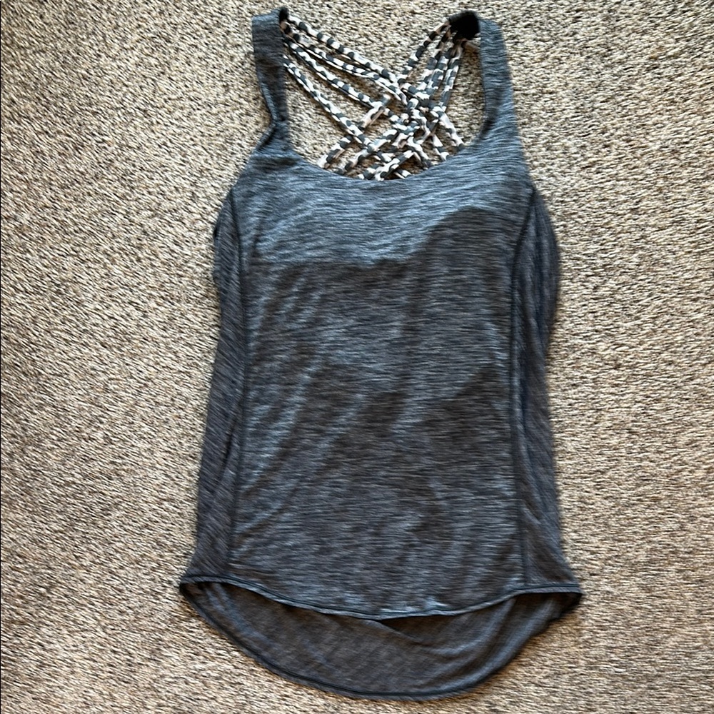 LuLulemon Gray Women's Athletic Tank Top strapy
